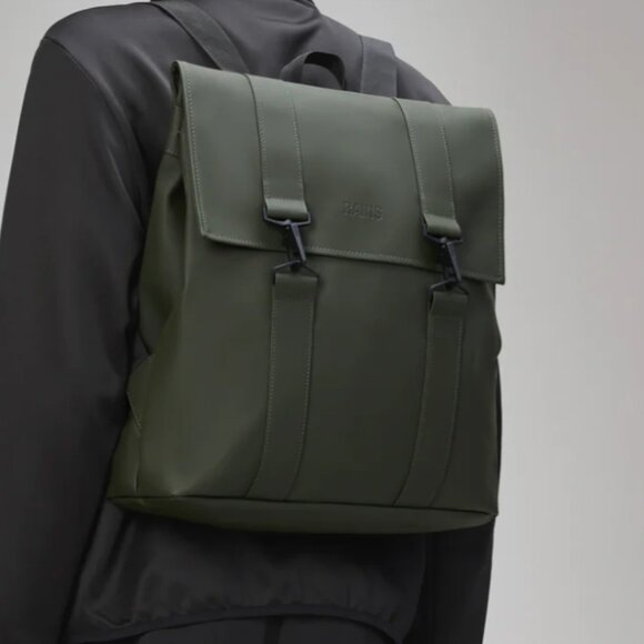 Rains MSN Bag Backpack in GREEN (unisex)
